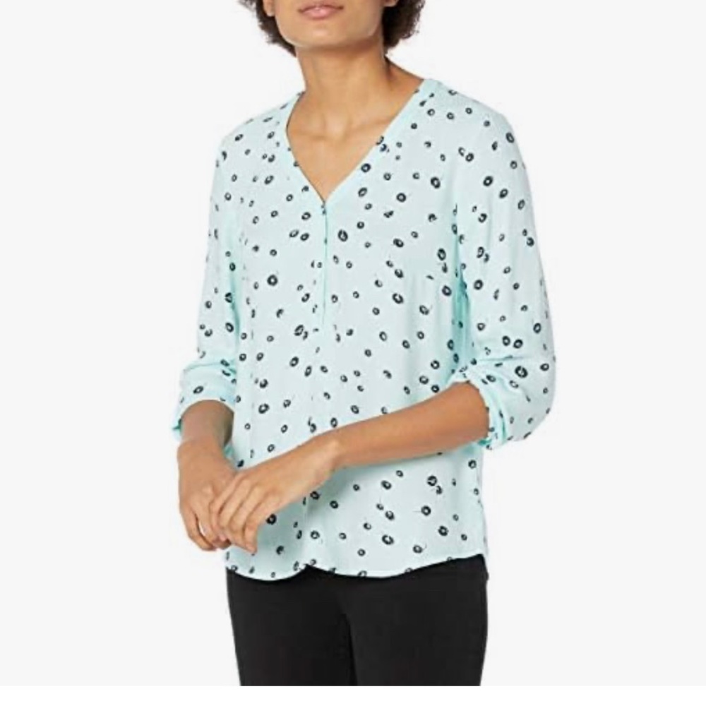 Amazon Essentials Women's 3/4 Sleeve Button Down Popover Shirt Size XXL
